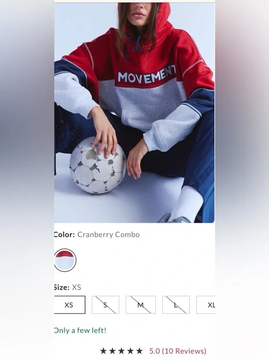 ~ Free People Movement ~  Final Call Colorblock Logo Hoodie ~ XS ~ NWT ~ - Picture 11 of 14